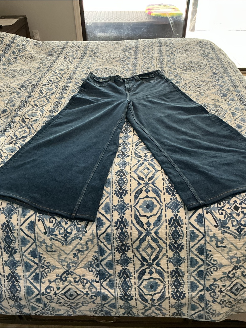 Free People We The Free Wide Leg Jeans Size 33 - Picture 4 of 6